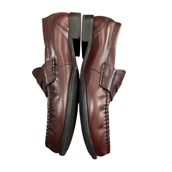 Cole Haan Mens Leather Burgundy Loafers Size 11 SKU 8940 - Picture 2 of 7